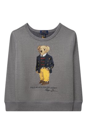 Детский хлопковый свитшот POLO RALPH LAUREN серого цвета по цене 8615 руб., арт. 323853796 | Фото 1 Детский хлопковый свитшот POLO RALPH LAUREN серого цвета, арт. 323853796 | Фото 1 (Материал внешний: Хлопок, Синтетический материал; Мальчики Кросс-КТ: Толстовка-одежда; Рукава: Длинные)
