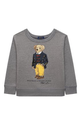 Детский хлопковый свитшот POLO RALPH LAUREN серого цвета по цене 7700 руб., арт. 322853796 | Фото 1 Детский хлопковый свитшот POLO RALPH LAUREN серого цвета, арт. 322853796 | Фото 1 (Материал внешний: Хлопок, Синтетический материал; Мальчики Кросс-КТ: Толстовка-одежда; Рукава: Длинные)