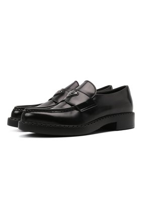 Мужские кожаные лоферы PRADA черного цвета по цене 71000 руб., арт. 2DE131-055-F0002 | Фото 1 Мужские кожаные лоферы PRADA черного цвета, арт. 2DE131-055-F0002 | Фото 1