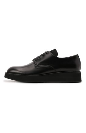 Мужские кожаные дерби PRADA черного цвета по цене 71000 руб., арт. 2EG336-B4L-F0002 | Фото 2 Мужские кожаные дерби PRADA черного цвета, арт. 2EG336-B4L-F0002 | Фото 2 (Стили: Классический)