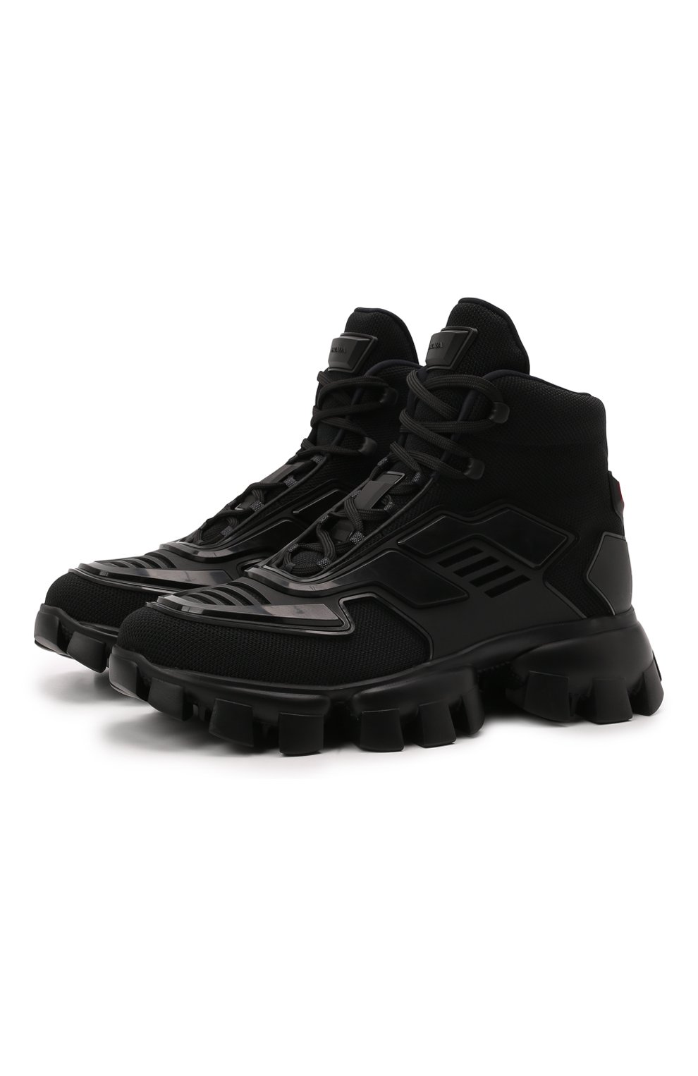 Мужские кроссовки cloudbust thunder PRADA черного цвета, арт. 2TG180-3KZU-F0002 | Фото 1 (Материал внешний: Текстиль; Стили: Классический; Материал утеплителя: Без утеплителя)