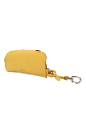 Мужской кожаный футляр для очков PRADA желтого цвета, арт. 2RA002-053-F0377 | Фото 2 (Кросс-КТ: обложки и футляры; Материал: Натуральная кожа)