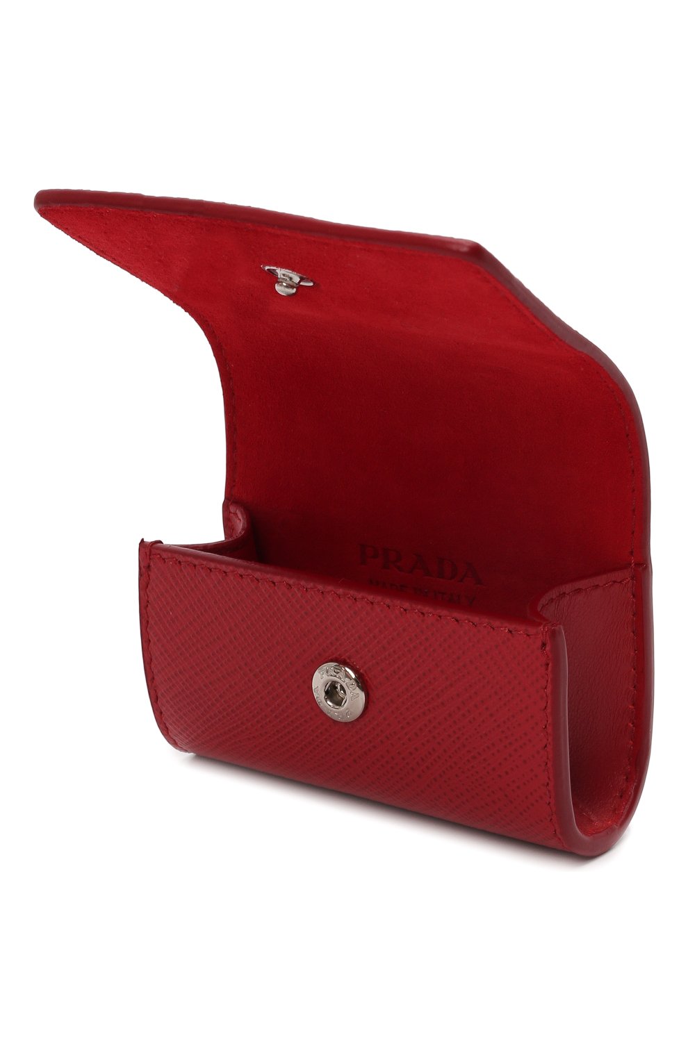 Кожаный чехол для airpods pro PRADA красного цвета, арт. 2TT133-2AHF-F068Z | Фото 3 (Материал: Натуральная кожа)