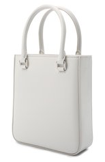 Женская сумка PRADA белого цвета, арт. 1BA331-ZO6-F0009-OOO | Фото 4 (Сумки-технические: Сумки top-handle; Материал: Натуральная кожа; Размер: mini; Ремень/цепочка: На ремешке)