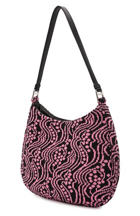 Женская сумка cleo PRADA розового цвета, арт. 1BC499-2DX1-F02JR-OOO | Фото 2 (Размер: medium; Материал: Текстиль; Сумки-технические: Сумки top-handle)