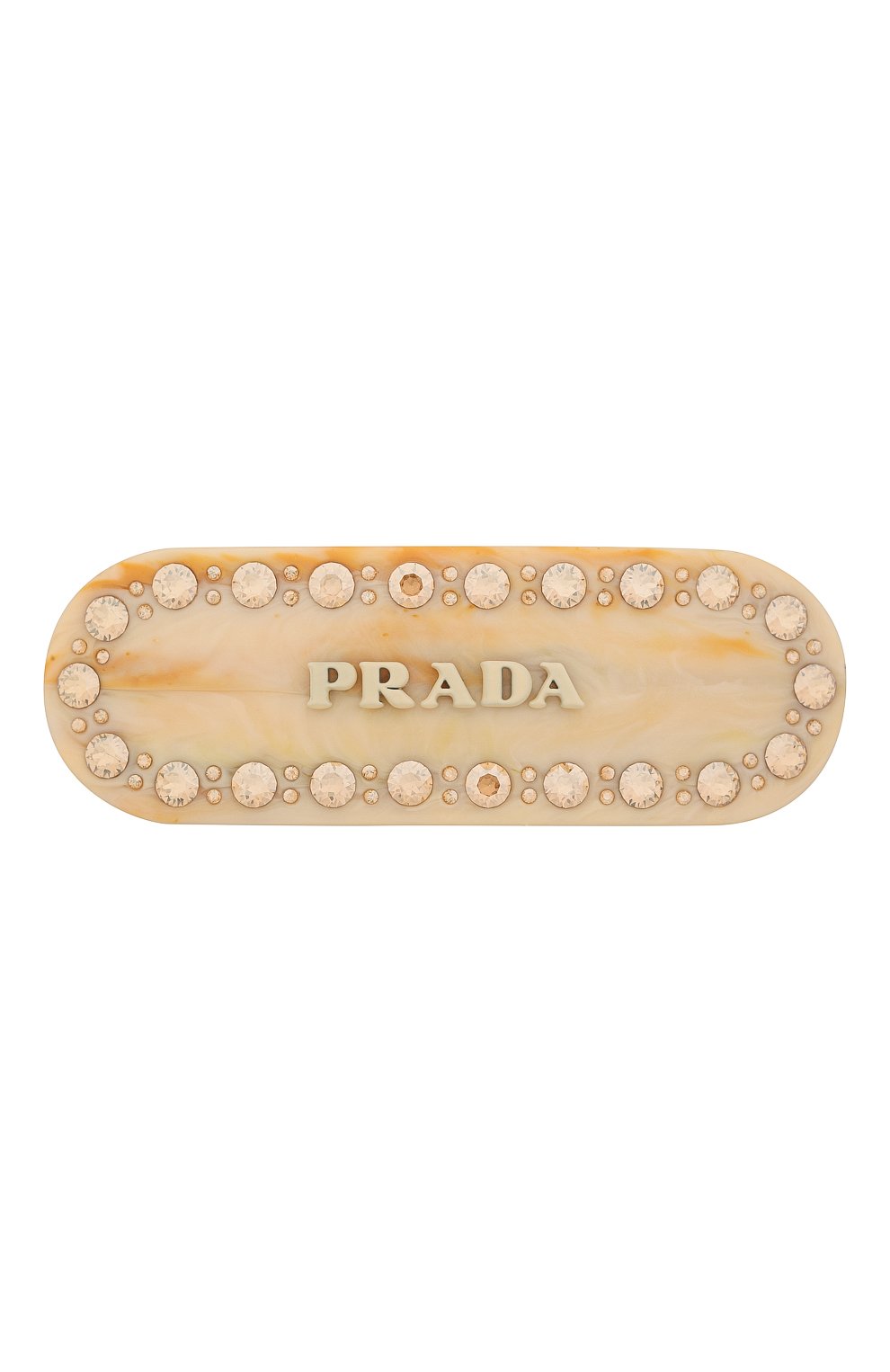 Женская заколка для волос PRADA бежевого цвета, арт. 1IF043-2CD0-F0304 | Фото 1 (Материал: Пластик)