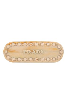 Женская заколка для волос PRADA бежевого цвета по цене 0 руб., арт. 1IF043-2CD0-F0304 | Фото 1 Женская заколка для волос PRADA бежевого цвета, арт. 1IF043-2CD0-F0304 | Фото 1 (Материал: Пластик)