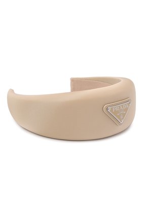 Женский ободок для волос re-nylon PRADA бежевого цвета по цене 44000 руб., арт. 1IH016-2DMI-F0F24 | Фото 2 Женский ободок для волос re-nylon PRADA бежевого цвета, арт. 1IH016-2DMI-F0F24 | Фото 2 (Материал: Текстиль, Синтетический материал)