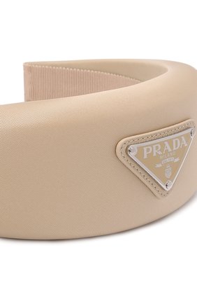 Женский ободок для волос re-nylon PRADA бежевого цвета по цене 44000 руб., арт. 1IH016-2DMI-F0F24 | Фото 3 Женский ободок для волос re-nylon PRADA бежевого цвета, арт. 1IH016-2DMI-F0F24 | Фото 3 (Материал: Текстиль, Синтетический материал)
