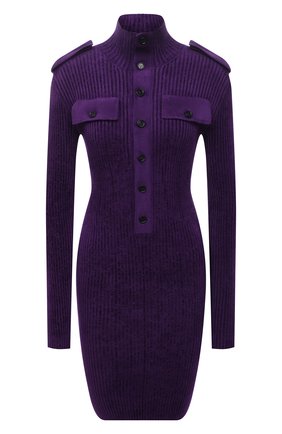 Женское платье BOTTEGA VENETA фиолетового цвета по цене 144000 руб., арт. 678008/V1CP0 | Фото 1 Женское платье BOTTEGA VENETA фиолетового цвета, арт. 678008/V1CP0 | Фото 1 (Стили: Гламурный; Длина Ж (юбки, платья, шорты): Мини; Рукава: Длинные; Материал внешний: Синтетический материал, Вискоза; Случай: Повседневный; Кросс-КТ: Трикотаж; Женское Кросс-КТ: Платье-одежда)