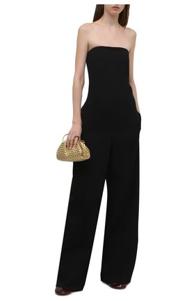 Женский шерстяной комбинезон BOTTEGA VENETA черного цвета по цене 168000 руб., арт. 666487/VKIS0 | Фото 2 Женский шерстяной комбинезон BOTTEGA VENETA черного цвета, арт. 666487/VKIS0 | Фото 2 (Материал внешний: Шерсть; Длина (брюки, джинсы): Удлиненные; Материал подклада: Вискоза; Стили: Гламурный; Случай: Вечерний; Женское Кросс-КТ: Комбинезон-одежда)