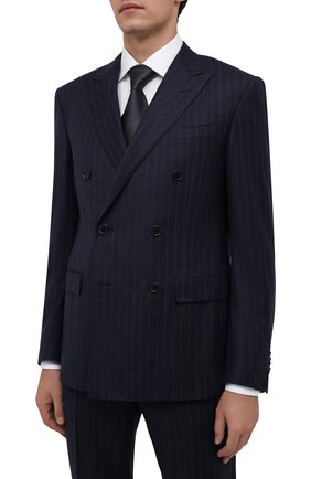 Мужской шерстяной костюм CORNELIANI темно-синего цвета по цене 161500 руб., арт. 887224-1817212/92 Q1 | Фото 2 Мужской шерстяной костюм CORNELIANI темно-синего цвета, арт. 887224-1817212/92 Q1 | Фото 2 (Материал подклада: Купро; Рукава: Длинные; Материал внешний: Шерсть; Костюмы М: Двубортный; Стили: Классический)