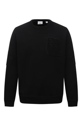Мужской хлопковый свитшот BURBERRY черного цвета по цене 58400 руб., арт. 8045498 | Фото 1 Мужской хлопковый свитшот BURBERRY черного цвета, арт. 8045498 | Фото 1 (Длина (для топов): Стандартные; Рукава: Длинные; Материал внешний: Хлопок; Принт: Без принта; Мужское Кросс-КТ: свитшот-одежда; Стили: Минимализм)