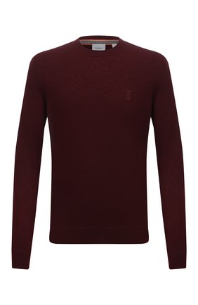 Мужской кашемировый джемпер BURBERRY бордового цвета по цене 62700 руб., арт. 8045522 | Фото 1 Мужской кашемировый джемпер BURBERRY бордового цвета, арт. 8045522 | Фото 1 (Длина (для топов): Стандартные; Материал внешний: Кашемир, Шерсть; Рукава: Длинные; Мужское Кросс-КТ: Джемперы; Вырез: Круглый; Принт: Без принта; Стили: Кэжуэл)