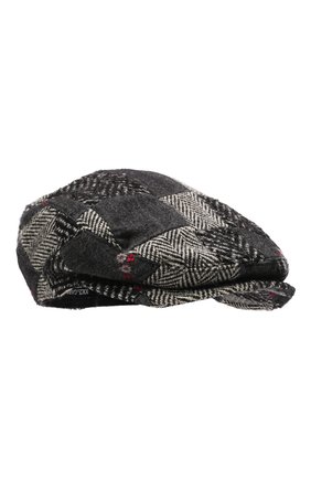 Мужская кепи из шерсти и хлопка DOLCE & GABBANA серого цвета, арт. GH587A/GET49 | Фото 1 (Материал: Текстиль, Хлопок, Шерсть)