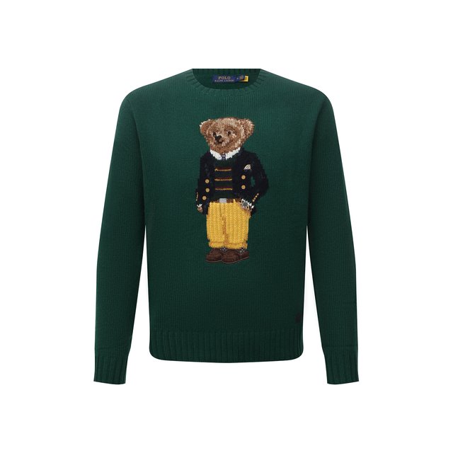 Шерстяной свитер Polo Ralph Lauren 710850566, цвет зелёный, размер 48 - фото 1