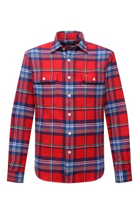 Мужская хлопковая рубашка POLO RALPH LAUREN красного цвета по цене 12950 руб., арт. 710849778/5015 | Фото 1 Мужская хлопковая рубашка POLO RALPH LAUREN красного цвета, арт. 710849778/5015 | Фото 1 (Материал внешний: Хлопок; Длина (для топов): Стандартные; Рукава: Длинные; Случай: Повседневный; Принт: Клетка; Стили: Кэжуэл; Воротник: Кент; Манжеты: На пуговицах)