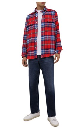 Мужская хлопковая рубашка POLO RALPH LAUREN красного цвета по цене 12950 руб., арт. 710849778/5015 | Фото 2 Мужская хлопковая рубашка POLO RALPH LAUREN красного цвета, арт. 710849778/5015 | Фото 2 (Материал внешний: Хлопок; Длина (для топов): Стандартные; Рукава: Длинные; Случай: Повседневный; Принт: Клетка; Стили: Кэжуэл; Воротник: Кент; Манжеты: На пуговицах)