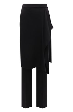 Женские шелковые брюки-юбка GIORGIO ARMANI черного цвета по цене 164000 руб., арт. 1WHPP0JQ/T02AT | Фото 1 Женские шелковые брюки-юбка GIORGIO ARMANI черного цвета, арт. 1WHPP0JQ/T02AT | Фото 1 (Материал внешний: Шелк; Длина (брюки, джинсы): Удлиненные; Женское Кросс-КТ: Брюки-одежда; Стили: Гранж; Силуэт Ж (брюки и джинсы): Прямые)