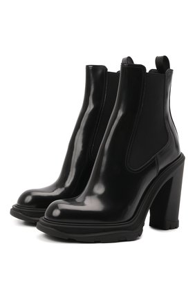 Женские кожаные ботильоны ALEXANDER MCQUEEN черного цвета по цене 83300 руб., арт. 678530/WHZ84 | Фото 1 Женские кожаные ботильоны ALEXANDER MCQUEEN черного цвета, арт. 678530/WHZ84 | Фото 1 (Материал внутренний: Натуральная кожа; Каблук высота: Высокий; Подошва: Платформа; Каблук тип: Устойчивый)