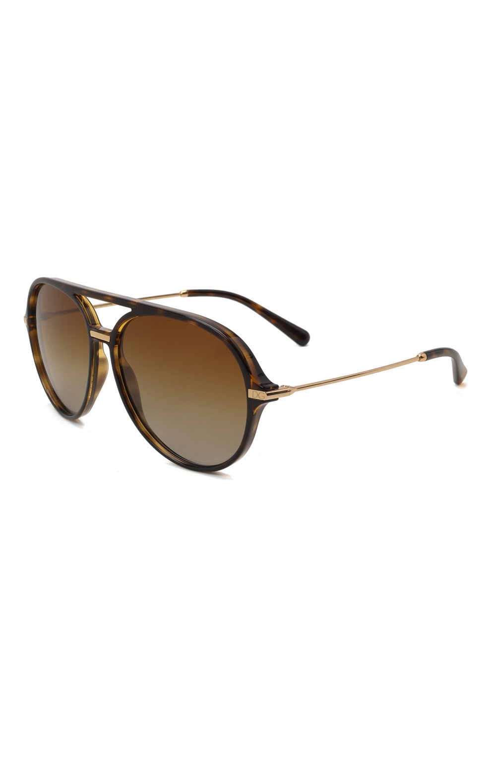 Женские солнцезащитные очки DOLCE & GABBANA коричневого цвета, арт. 6159-502/T5 | Фото 1 (Тип очков: С/з; Очки форма: Круглые)