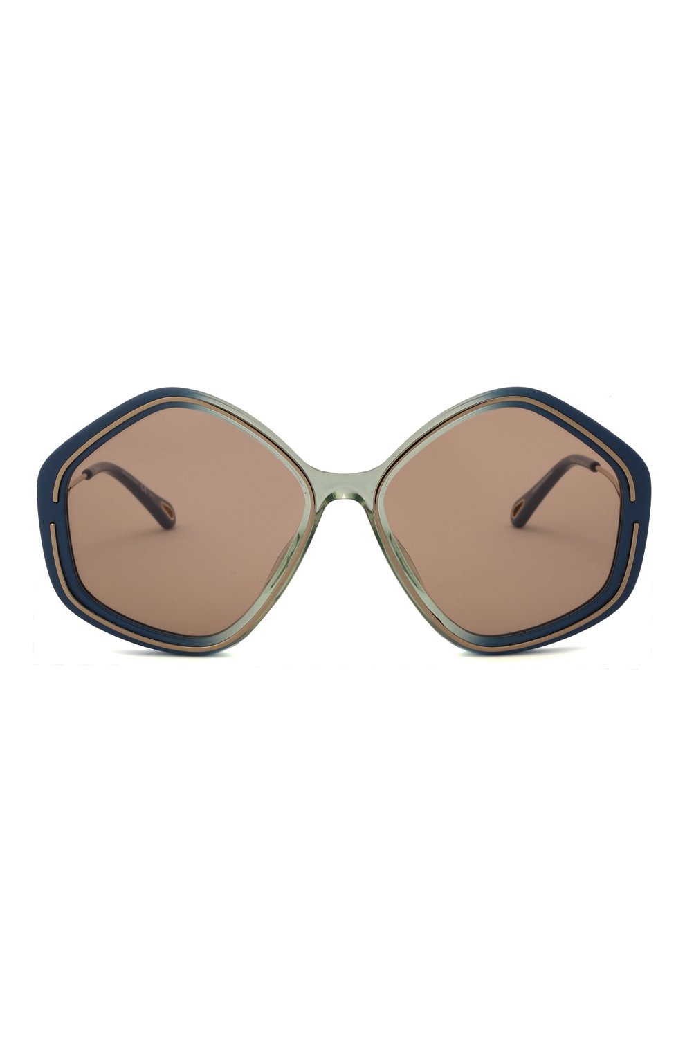 Женские солнцезащитные очки CHLOÉ синего цвета, арт. CH0061S | Фото 3 (Тип очков: С/з; Оптика Гендер: оптика-женское; Очки форма: Круглые)