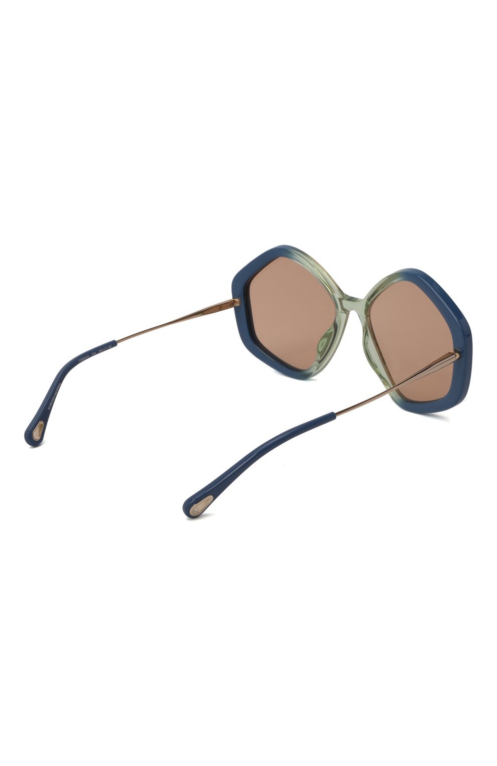 Женские солнцезащитные очки CHLOÉ синего цвета, арт. CH0061S | Фото 4 (Тип очков: С/з; Оптика Гендер: оптика-женское; Очки форма: Круглые)