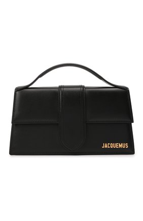 Женская сумка le grand bambino JACQUEMUS черного цвета, арт. 213BA007-3000 | Фото 1 (Материал: Натуральная кожа; Ремень/цепочка: На ремешке; Размер: small; Сумки-технические: Сумки top-handle, Сумки через плечо)