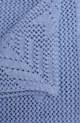 Детского шерстяной плед WOOL&COTTON голубого цвета по цене 11940 руб., арт. VMLPL-K | Фото 3 Детского шерстяной плед WOOL&COTTON голубого цвета, арт. VMLPL-K | Фото 3 (Материал: Шерсть)