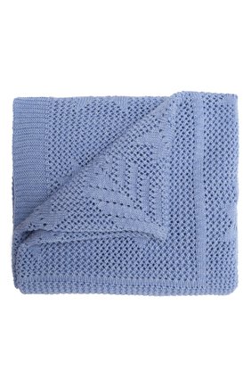 Детского шерстяной плед WOOL&COTTON голубого цвета по цене 11940 руб., арт. VMLPL-K | Фото 1 Детского шерстяной плед WOOL&COTTON голубого цвета, арт. VMLPL-K | Фото 1 (Материал: Шерсть, Текстиль)