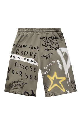 Детские хлопковые шорты DOLCE & GABBANA хаки цвета по цене 19950 руб., арт. L4JQJ3/G7BJ5/8-14 | Фото 2 Детские хлопковые шорты DOLCE & GABBANA хаки цвета, арт. L4JQJ3/G7BJ5/8-14 | Фото 2 (Материал внешний: Хлопок; Мальчики Кросс-КТ: Шорты-одежда)