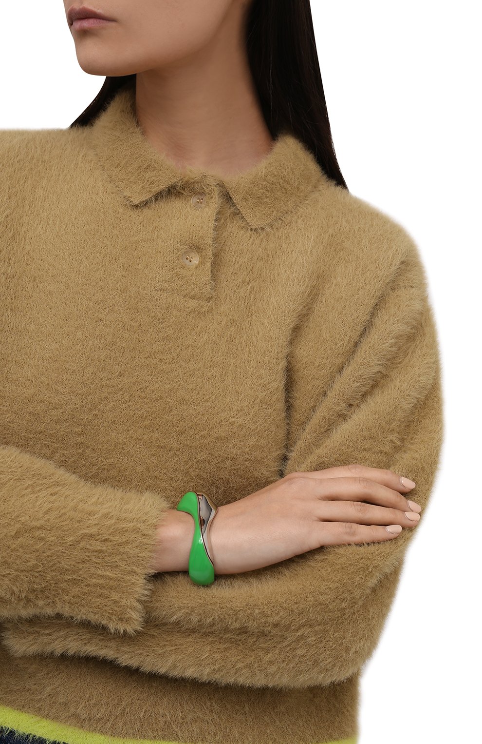 Женский браслет trudie CHLOÉ зеленого цвета, арт. CHC21AFB70BLQ | Фото 2 (Материал: Металл)