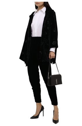 Женские брюки из вискозы и шелка GIORGIO ARMANI черного цвета по цене 212500 руб., арт. 1WHPP0IQ/T01FD | Фото 2 Женские брюки из вискозы и шелка GIORGIO ARMANI черного цвета, арт. 1WHPP0IQ/T01FD | Фото 2 (Материал внешний: Вискоза; Женское Кросс-КТ: Брюки-одежда; Длина (брюки, джинсы): Стандартные; Стили: Романтичный; Силуэт Ж (брюки и джинсы): Джоггеры)