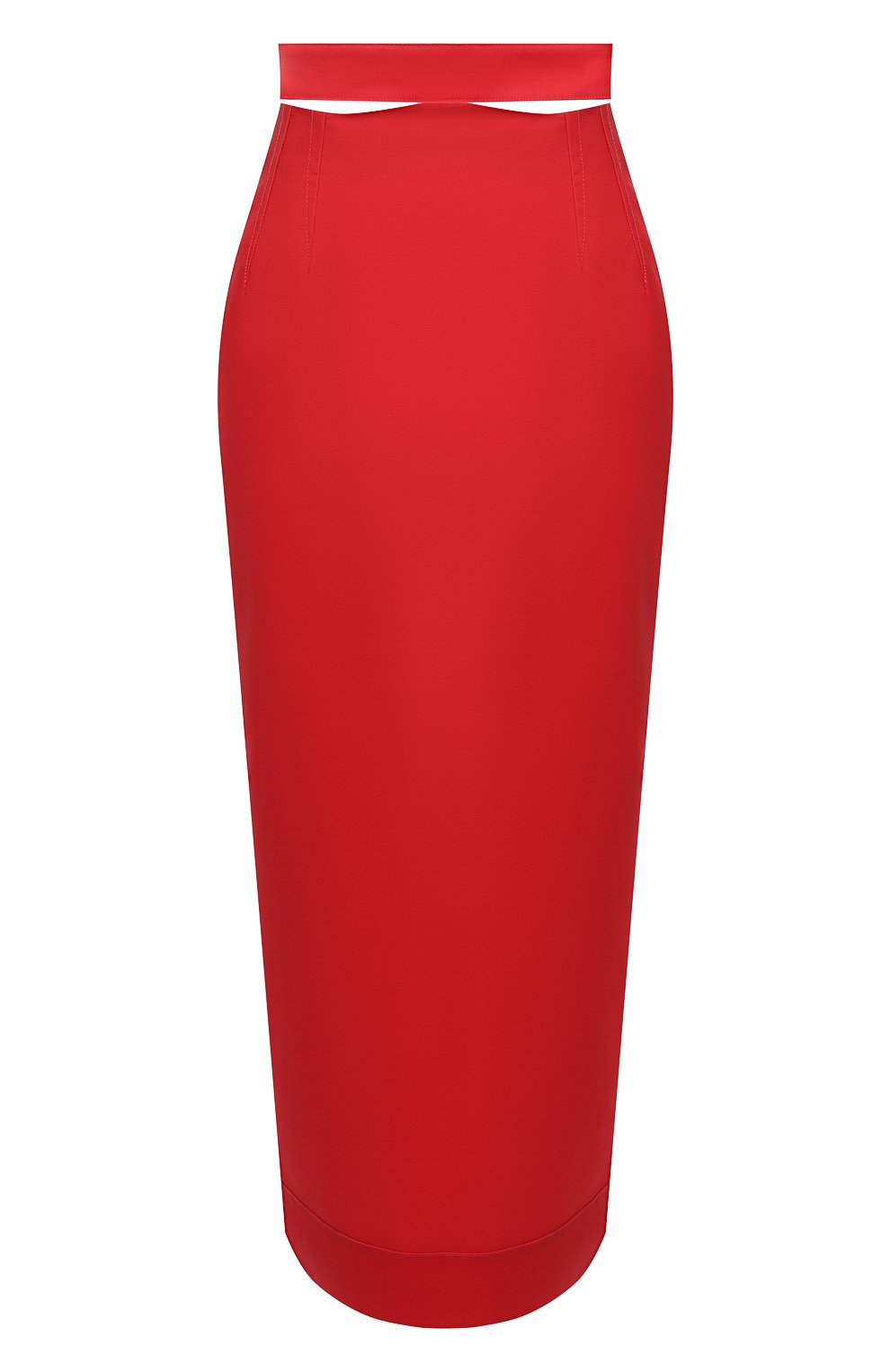 Женская шерстяная юбка JACQUEMUS красного цвета, арт. 213SK007-1250 | Фото 1 (Материал внешний: Шерсть; Стили: Гламурный; Женское Кросс-КТ: Юбка-одежда; Длина Ж (юбки, платья, шорты): Миди)