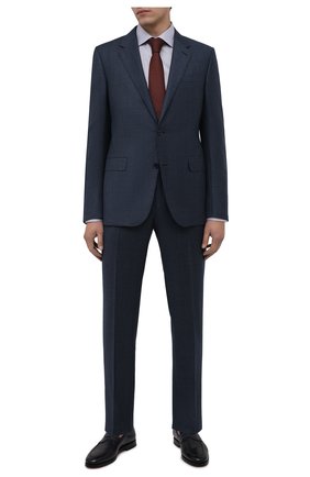 Мужской шерстяной костюм ERMENEGILDO ZEGNA синего цвета по цене 254000 руб., арт. 222509/221225 | Фото 1 Мужской шерстяной костюм ERMENEGILDO ZEGNA синего цвета, арт. 222509/221225 | Фото 1 (Материал подклада: Купро; Рукава: Длинные; Материал внешний: Шерсть; Костюмы М: Однобортный; Стили: Классический)