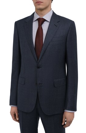 Мужской шерстяной костюм ERMENEGILDO ZEGNA синего цвета по цене 254000 руб., арт. 222509/221225 | Фото 2 Мужской шерстяной костюм ERMENEGILDO ZEGNA синего цвета, арт. 222509/221225 | Фото 2 (Материал подклада: Купро; Рукава: Длинные; Материал внешний: Шерсть; Костюмы М: Однобортный; Стили: Классический)