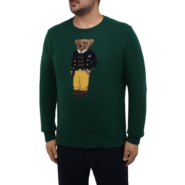 Шерстяной свитер Polo Ralph Lauren 711850566/PRL BS, цвет зелёный, размер 62 711850566/PRL BS - фото 3