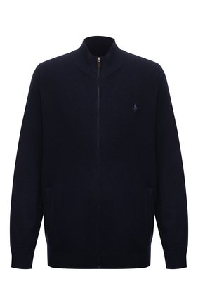 Мужской шерстяной кардиган POLO RALPH LAUREN темно-синего цвета по цене 26050 руб., арт. 711716745/PRL BS | Фото 1 Мужской шерстяной кардиган POLO RALPH LAUREN темно-синего цвета, арт. 711716745/PRL BS | Фото 1 (Материал внешний: Шерсть; Рукава: Длинные; Длина (для топов): Стандартные; Мужское Кросс-КТ: Кардиган-одежда; Big sizes: Big Sizes; Стили: Кэжуэл)