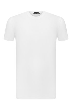 Мужская футболка TOM FORD белого цвета, арт. BY229/TFJ950 | Фото 1 (Материал внешний: Лиоцелл, Хлопок, Растительное волокно; Рукава: Короткие; Длина (для топов): Стандартные; Принт: Без принта; Стили: Кэжуэл)