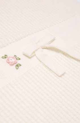 Детского шерстяное одеяло BABY T белого цвета, арт. 21AI112C0 | Фото 2 (Материал: Шерсть, Текстиль)