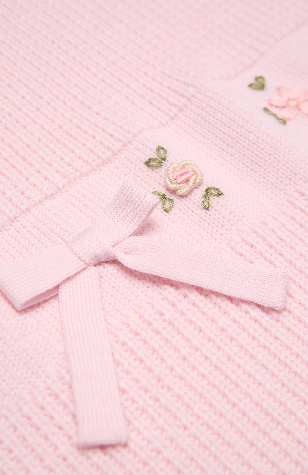 Детского шерстяное одеяло BABY T розового цвета, арт. 21AI112C0 | Фото 2 (Материал: Текстиль, Шерсть)