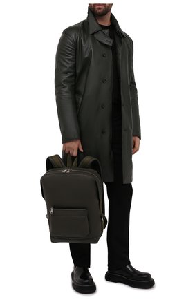 Мужской кожаный рюкзак classic pillow BOTTEGA VENETA темно-коричневого цвета, арт. 658066/V00Z3 | Фото 3 (Материал: Натуральная кожа; Стили: Классический, Кэжуэл; Размер: large)