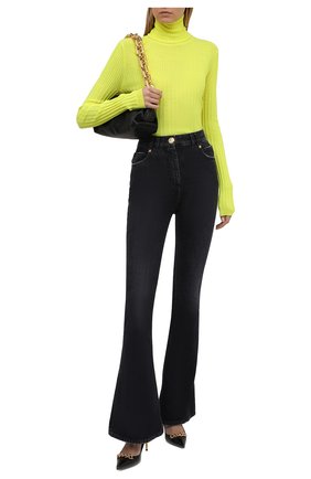 Женская шерстяная водолазка BALMAIN желтого цвета по цене 86150 руб., арт. WF0KH010/K316 | Фото 2 Женская шерстяная водолазка BALMAIN желтого цвета, арт. WF0KH010/K316 | Фото 2 (Рукава: Длинные; Материал внешний: Шерсть; Длина (для топов): Стандартные; Стили: Гламурный; Женское Кросс-КТ: Водолазка-одежда)