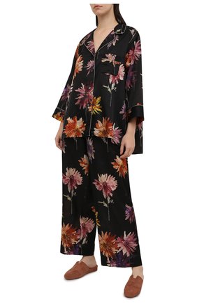 Женская пижама из хлопка и шелка ZIMMERLI черного цвета по цене 26750 руб., арт. 5147-39072 | Фото 1 Женская пижама из хлопка и шелка ZIMMERLI черного цвета, арт. 5147-39072 | Фото 1 (Длина Ж (юбки, платья, шорты): Мини; Материал внешний: Шелк, Хлопок; Рукава: 3/4; Длина (для топов): Удлиненные; Длина (брюки, джинсы): Стандартные)