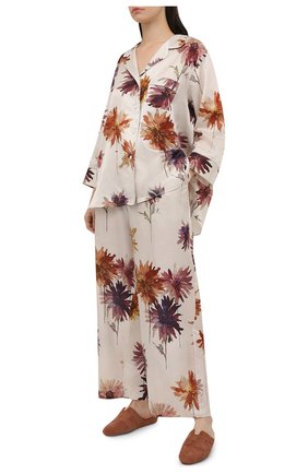 Женская пижама из хлопка и шелка ZIMMERLI кремвого цвета по цене 26750 руб., арт. 5147-39072 | Фото 1 Женская пижама из хлопка и шелка ZIMMERLI кремвого цвета, арт. 5147-39072 | Фото 1 (Материал внешний: Хлопок, Шелк; Рукава: 3/4; Длина Ж (юбки, платья, шорты): Мини; Длина (для топов): Удлиненные; Длина (брюки, джинсы): Стандартные)
