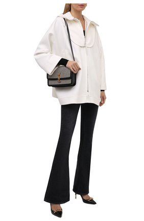 Женская шерстяная куртка GIORGIO ARMANI белого цвета, арт. 1WH0C06A/T0076 | Фото 2 (Рукава: Длинные; Длина (верхняя одежда): Короткие; Материал внешний: Шерсть; Стили: Минимализм; Кросс-КТ: Куртка)