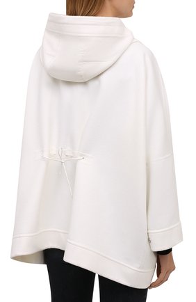 Женская шерстяная куртка GIORGIO ARMANI белого цвета, арт. 1WH0C06A/T0076 | Фото 4 (Кросс-КТ: Куртка; Материал внешний: Шерсть; Рукава: Длинные; Длина (верхняя одежда): Короткие; Стили: Минимализм)