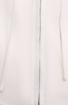 Женская шерстяная куртка GIORGIO ARMANI белого цвета, арт. 1WH0C06A/T0076 | Фото 5 (Кросс-КТ: Куртка; Материал внешний: Шерсть; Рукава: Длинные; Длина (верхняя одежда): Короткие; Стили: Минимализм)