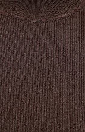 Женский пуловер JACQUEMUS коричневого цвета, арт. 213KN507-2010 | Фото 5 (Рукава: Короткие; Материал внешний: Синтетический материал, Вискоза; Длина (для топов): Стандартные; Женское Кросс-КТ: Пуловер-одежда; Стили: Минимализм)
