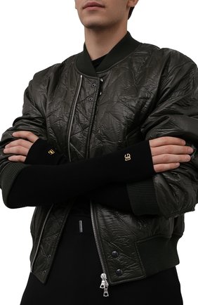 Мужские шерстяные митенки DOLCE & GABBANA черного цвета по цене 25600 руб., арт. GXH28T/JBVL1 | Фото 2 Мужские шерстяные митенки DOLCE & GABBANA черного цвета, арт. GXH28T/JBVL1 | Фото 2 (Материал: Шерсть; Кросс-КТ: Трикотаж)